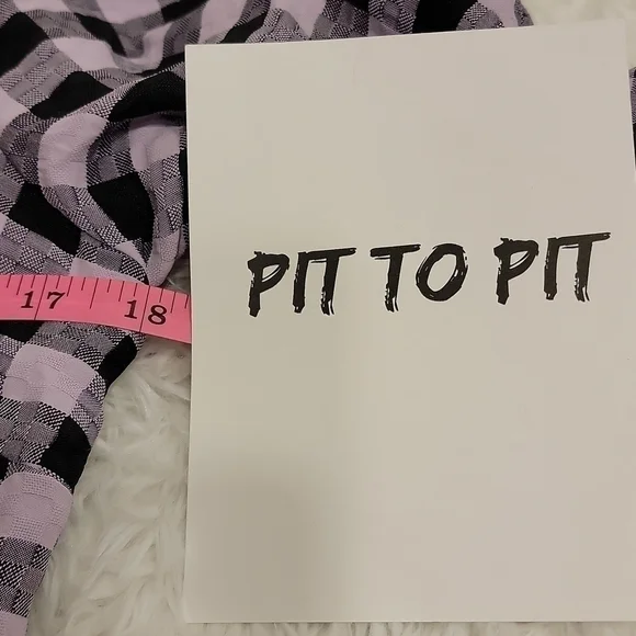 WILD Fable long sleeve purple and black gingham dress size small - Picture 9 of 12